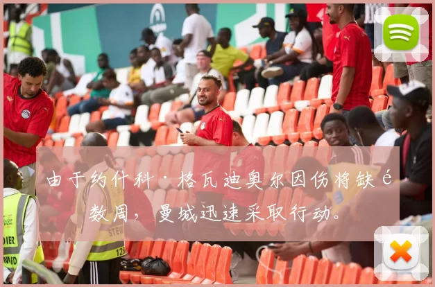 由于约什科·格瓦迪奥尔因伤将缺阵数周，曼城迅速采取行动。